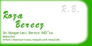 roza berecz business card